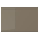 VOXTORP Façade de tiroir, ultrabrillant gris-brun foncé, 15x10 "