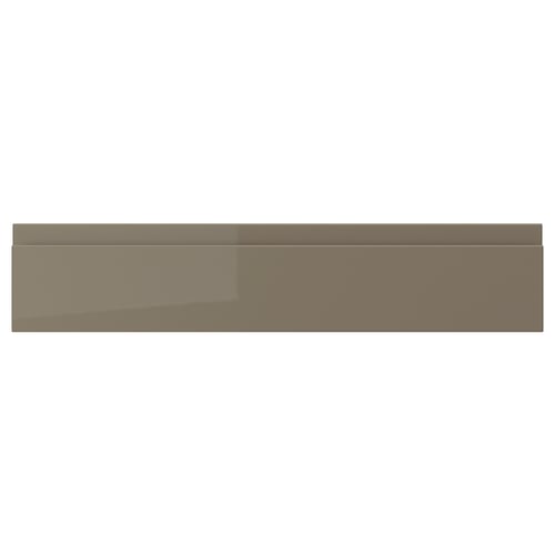 VOXTORP Façade de tiroir, ultrabrillant gris-brun foncé, 24x5 "
