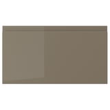 VOXTORP Façade de tiroir, ultrabrillant gris-brun foncé, 18x10 "