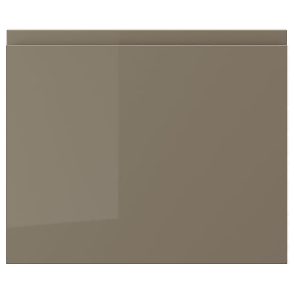 VOXTORP Porte, ultrabrillant gris-brun foncé, 18x15 "