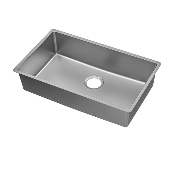 VRESJÖN Évier à encastrer, 1 bac, acier inox, 28 7/8x17 1/4 "