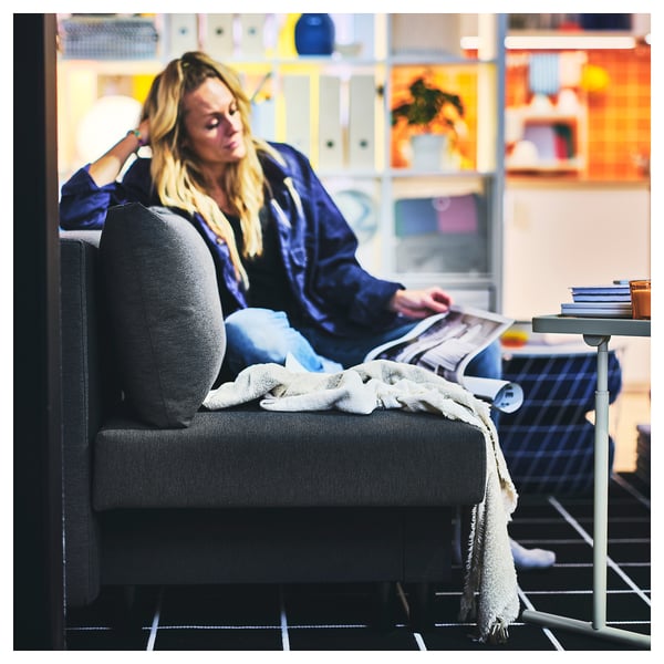 ÄLVDALEN 3er-Bettsofa, Knisa dunkelgrau