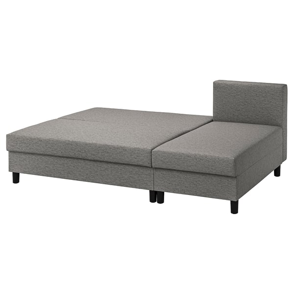 ÄLVDALEN 3er-Bettsofa mit Récamiere, Knisa graubeige