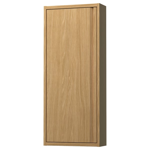 ÄNGSJÖN Wandschrank mit Tür, Eichenachbildung, 40x15x95 cm