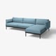 ÄPPLARYD 4er-Sofa mit Récamiere, Gunnared hellblau