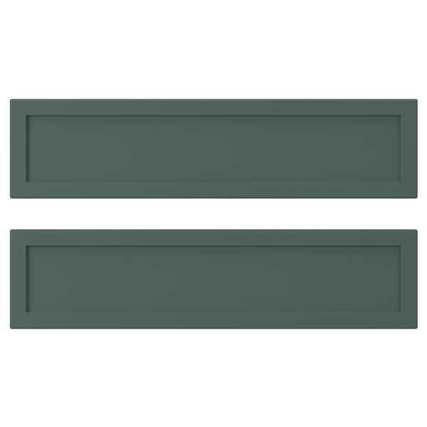 ASPUDDEN Schubladenfront, dunkel graugrün, 40x10 cm