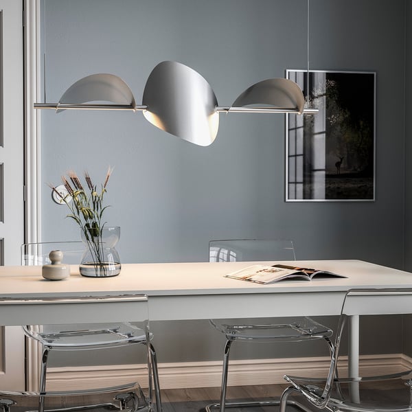 BACKSTÖRN LED-Hängeleuchte, dimmbar/mattiert Aluminium, 108 cm