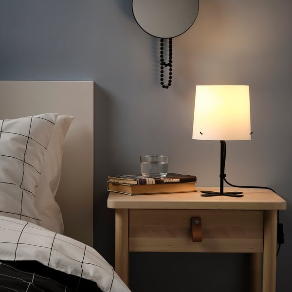 BARLAST Tischleuchte, schwarz/weiß, 31 cm