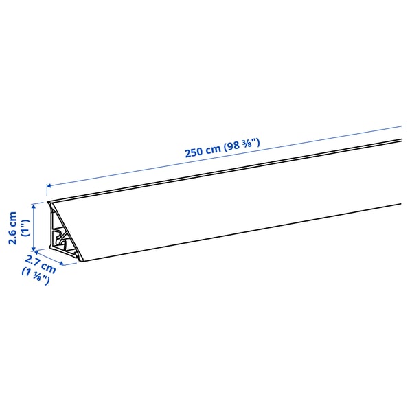 BASKETORP Wandabschlussleiste, stahlfarben/Aluminium