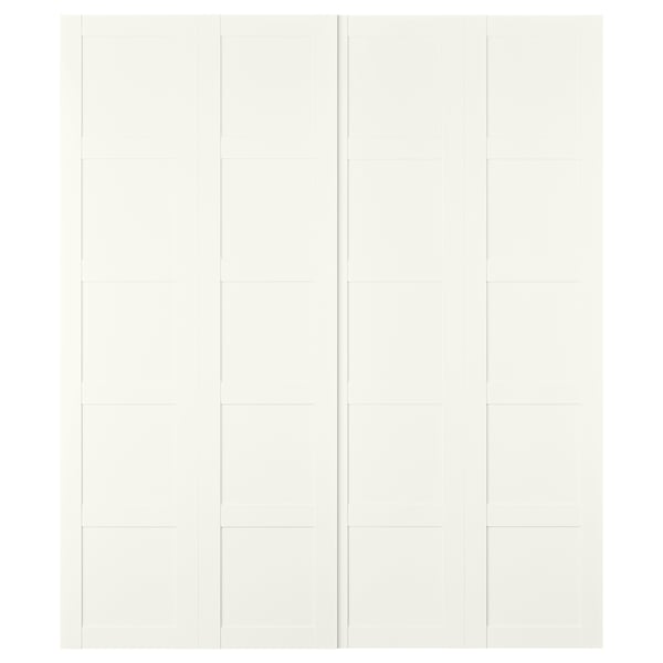 BERGSBO Schiebetürpaar, weiß, 200x236 cm