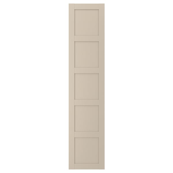 BERGSBO Tür mit Scharnier, graubeige, 50x229 cm