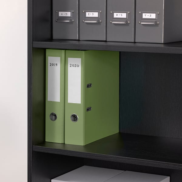 BILLY Bücherregal, schwarz Eichenachbildung, 80x39x202 cm