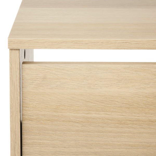 BISSA Schuhschrank, 2fach, Eichenachbildung, 49x28x93 cm