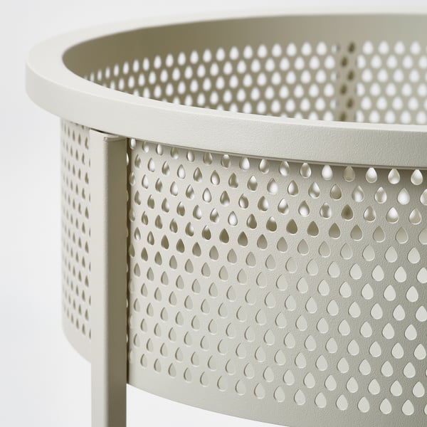 BLÅKRÅKA Blumenständer, drinnen/draußen/helles Graubeige, 54 cm