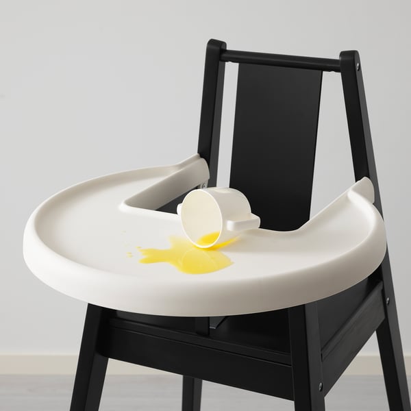 BLÅMES Kinderhochstuhl mit Tablett, schwarz
