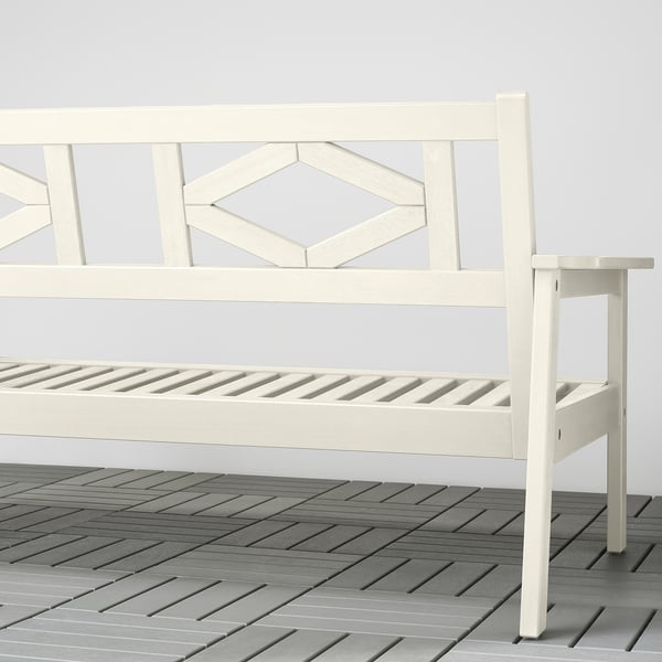 BONDHOLMEN 2er-Sofa/außen, weiß/beige, 139x81x73 cm
