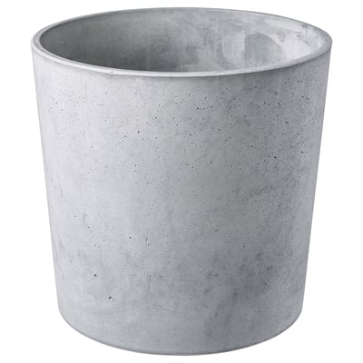 BOYSENBÄR Übertopf, drinnen/draußen hellgrau, 24 cm