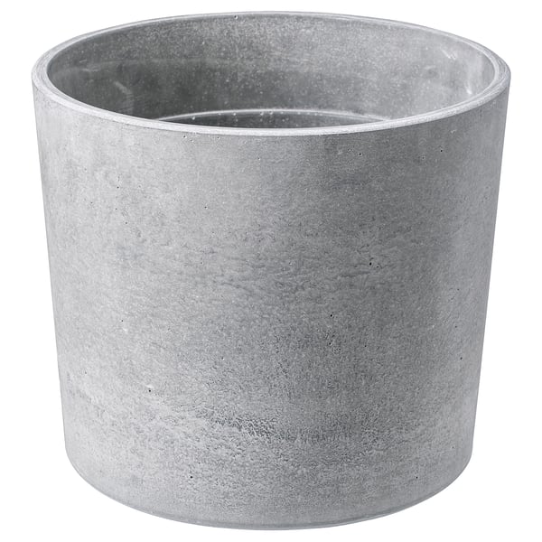 BOYSENBÄR Übertopf, drinnen/draußen hellgrau, 15 cm