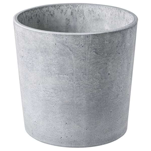 BOYSENBÄR Übertopf, drinnen/draußen hellgrau, 19 cm