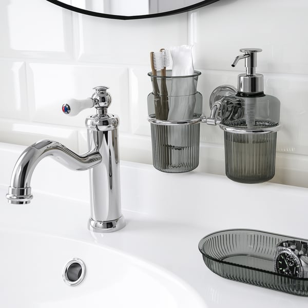 BROFJÄRDEN Halter für Seifenspender, Chromeffekt