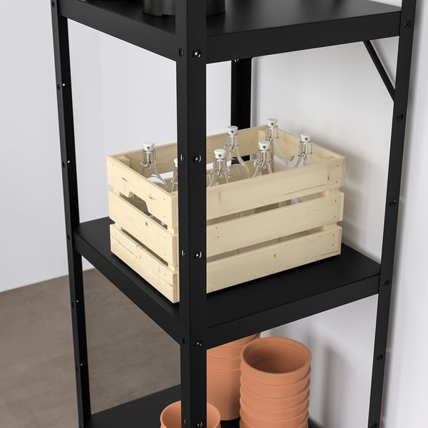 BROR Regal, schwarz, 65x55x190 cm