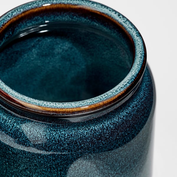 BRUGDHAJ Dose mit Deckel, blau, 1 l