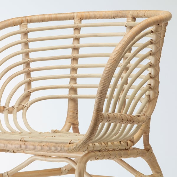 BUSKBO Sessel, Rattan/Djupvik weiß