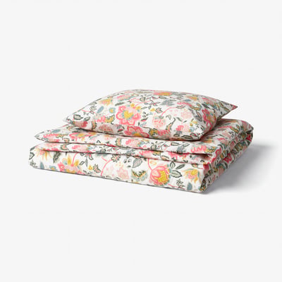DAGGSALVIA Bettwäsche-Set, 2-teilig, bunt/Blumenmuster, 150x200/50x60 cm
