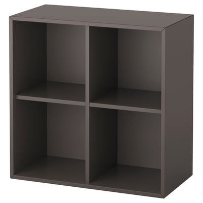 EKET Schrank mit 4 Fächern, dunkelgrau, 70x35x70 cm