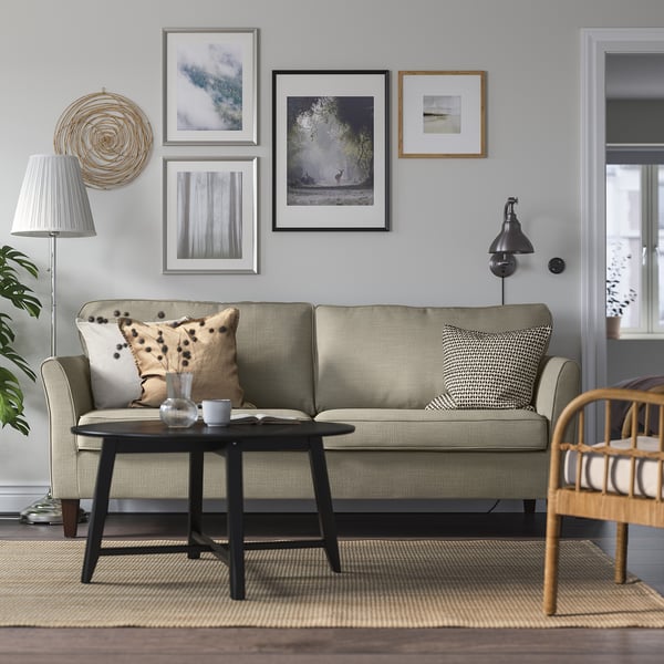 EKHOLMA 3er-Sofa, Hemmesta graubeige