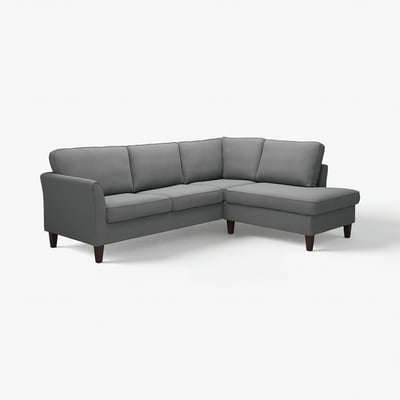 EKHOLMA Ecksofa 4-sitzig ohne Abschluss, Hakebo dunkelgrau