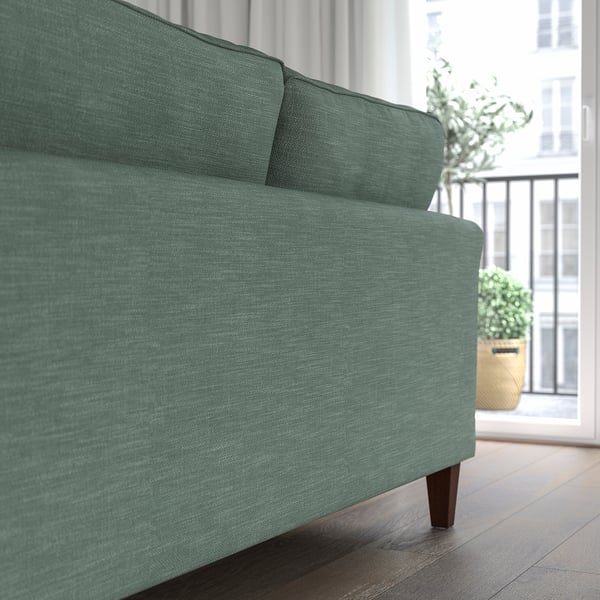 EKHOLMA Ecksofa 4-sitzig ohne Abschluss, Hemmesta graugrün