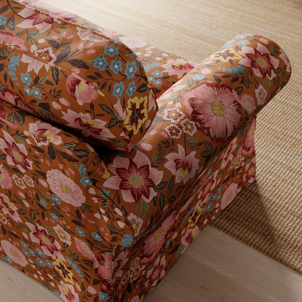 EKTORP 3er-Sofa, Mångbyn braun/bunt