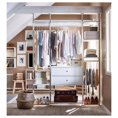 ELVARLI Schrankkombination, weiß, 178x51x222-350 cm