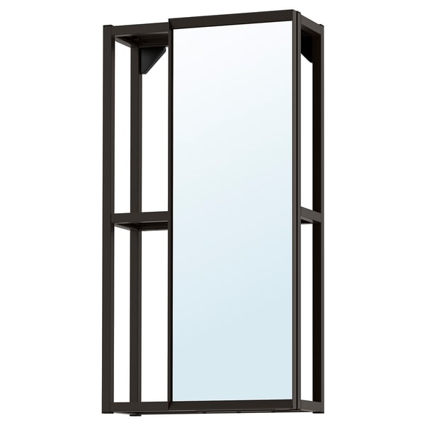 ENHET Spiegelschrank, anthrazit, 40x17x75 cm