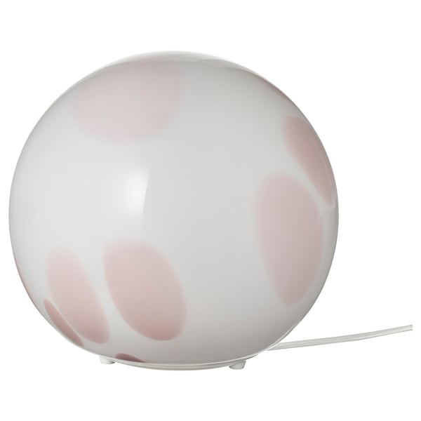 FADO Tischleuchte, rosa/Glas, 25 cm