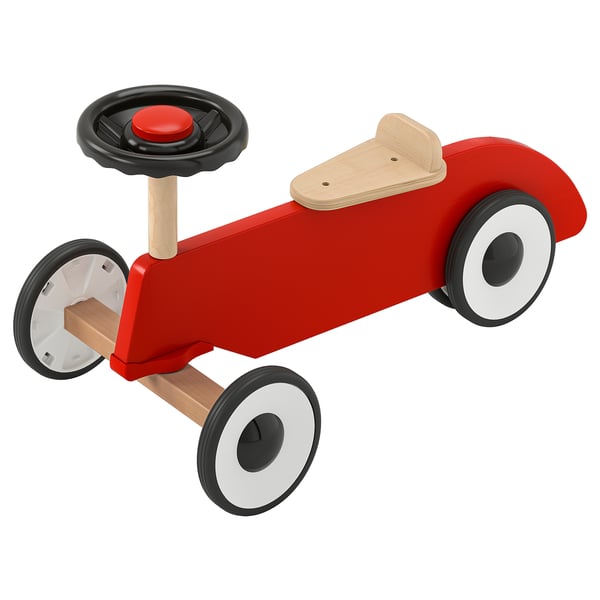FÄLTHARE Spielzeugauto zum Aufsitzen, rot