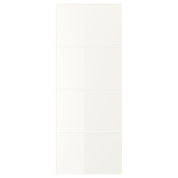 FÄRVIK 4 Paneele f Schiebetürrahmen, weißes Glas, 75x201 cm