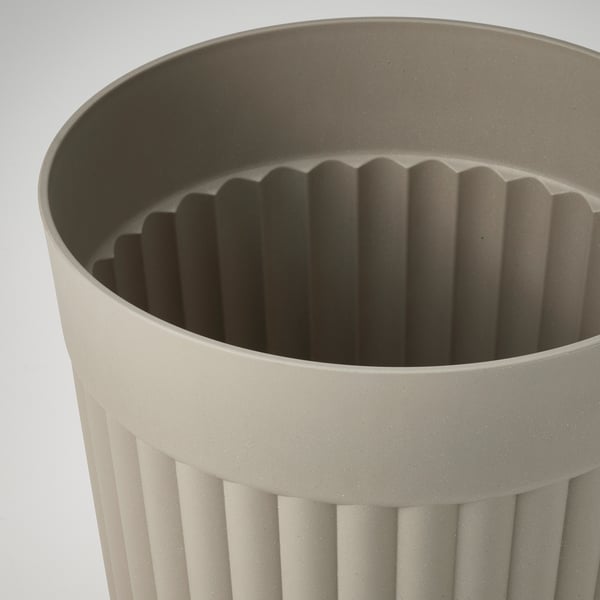FRÄKENVÄXT Übertopf, drinnen/draußen/dunkel graubeige, 24 cm