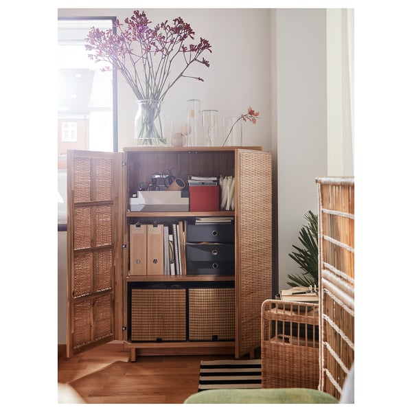 FRYKSÅS Schrank, Rattan, 81x124 cm