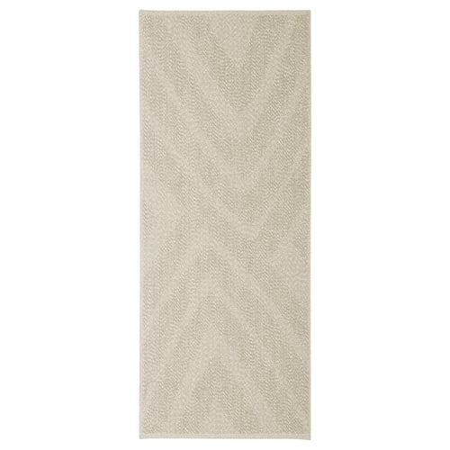 FULLMAKT Teppich flach gewebt, drin/draußen, beige/meliert, 80x200 cm