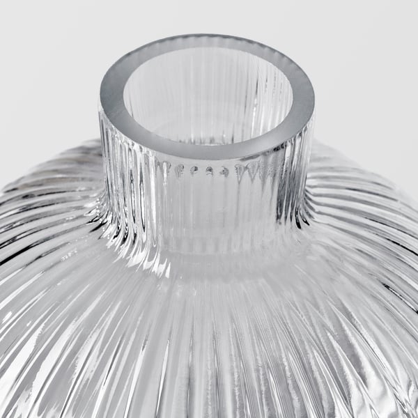 GRÅSPARV Vase, Klarglas, 10 cm