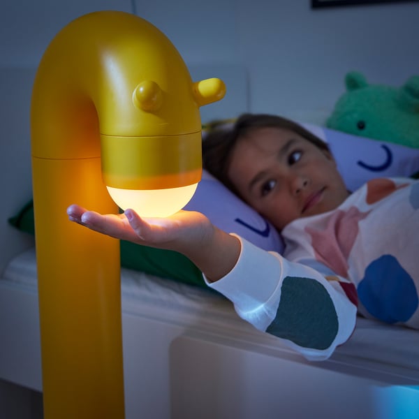 GREJSIMOJS Dekoleuchte, LED/Boden, Giraffe/gelb batteriebetrieben