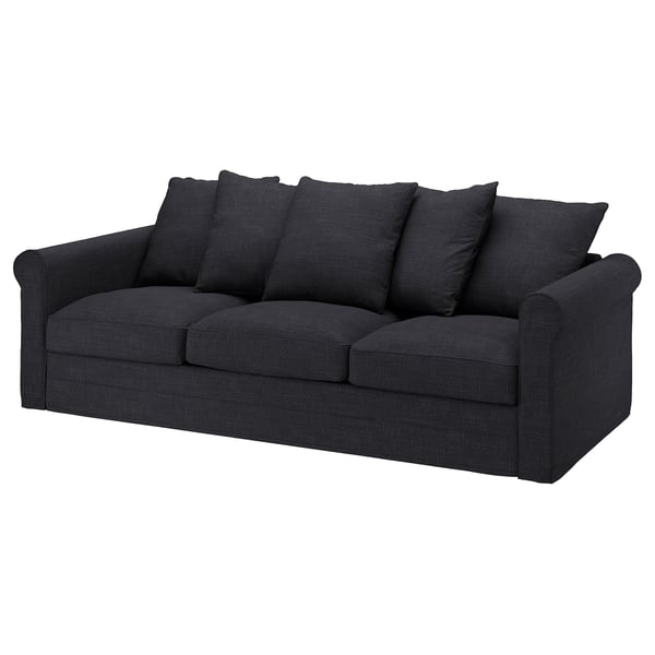 GRÖNLID Bezug 3er-Sofa, Hillared anthrazit