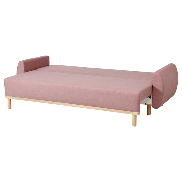 GRUNNARP 3er-Bettsofa, Gunnared hell braunrosa