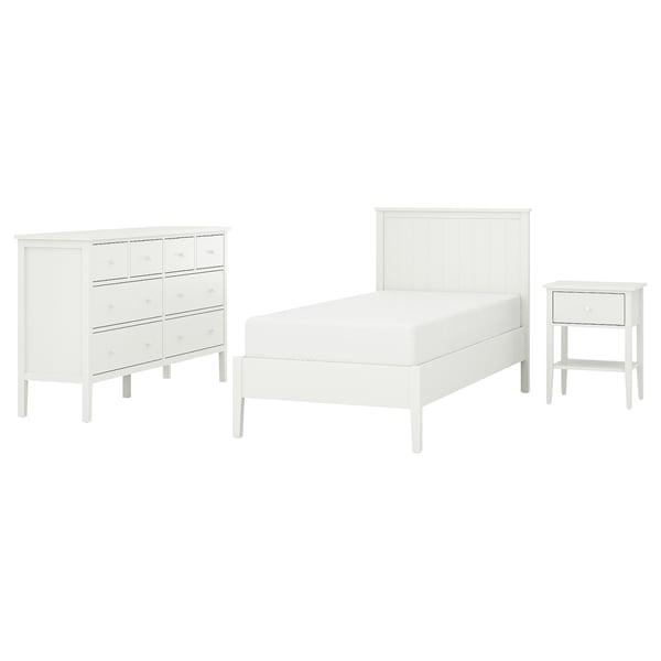 GULLABERG Schlafzimmermöbel 3er-Set, weiß, 90x200 cm