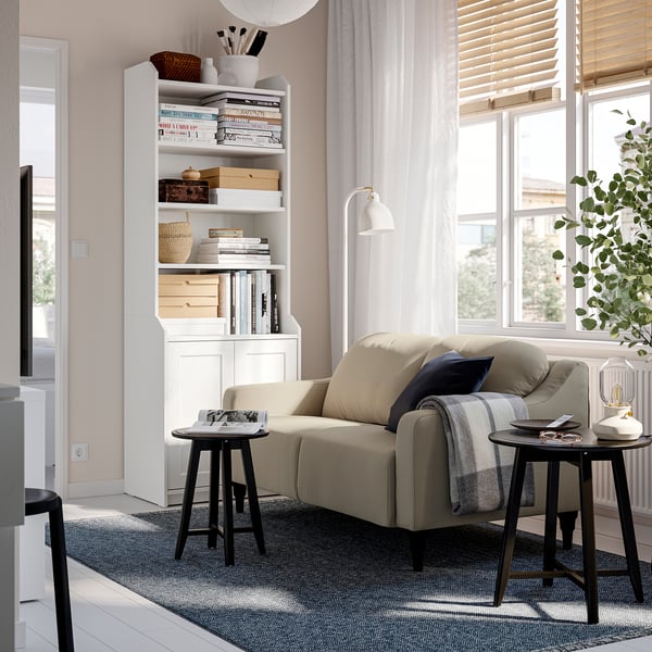 GULLVALLA 2er-Sofa, Silkeryd dunkel graubeige