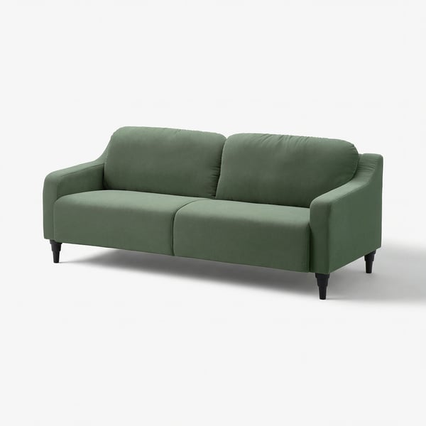 GULLVALLA 3er-Sofa, Silkeryd graugrün