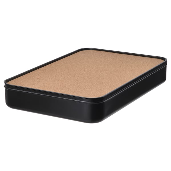 HARVMATTA Box mit Deckel, anthrazit, 24x35x6 cm
