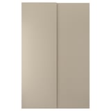 HASVIK Schiebetürpaar, graubeige, 150x236 cm